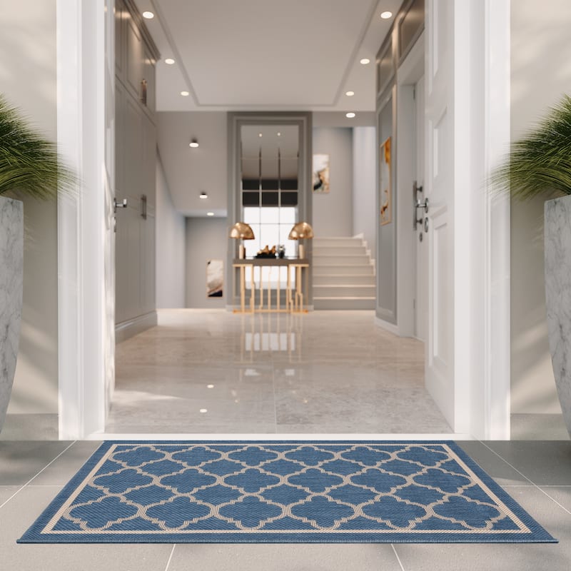SAFAVIEH Courtyard Kristelle Indoor/ Outdoor Waterproof Patio Backyard Rug