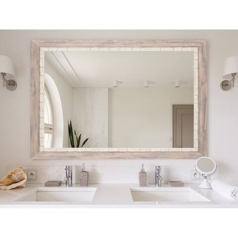 Multi Size BrandtWorks Weathered Beach Framed Wall Mirror