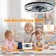 preview thumbnail 4 of 20, 19" RGB Flush Mount Ceiling Fan with Remote, Bladeless Crystal Design, 6-Speed DC Motor, Dimmable LED for Bedroom & Living Room