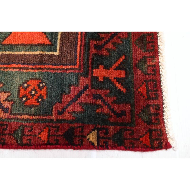 ECARPETGALLERY Hand-knotted Melis Vintage Red Wool Rug - 4'8 x 8'2