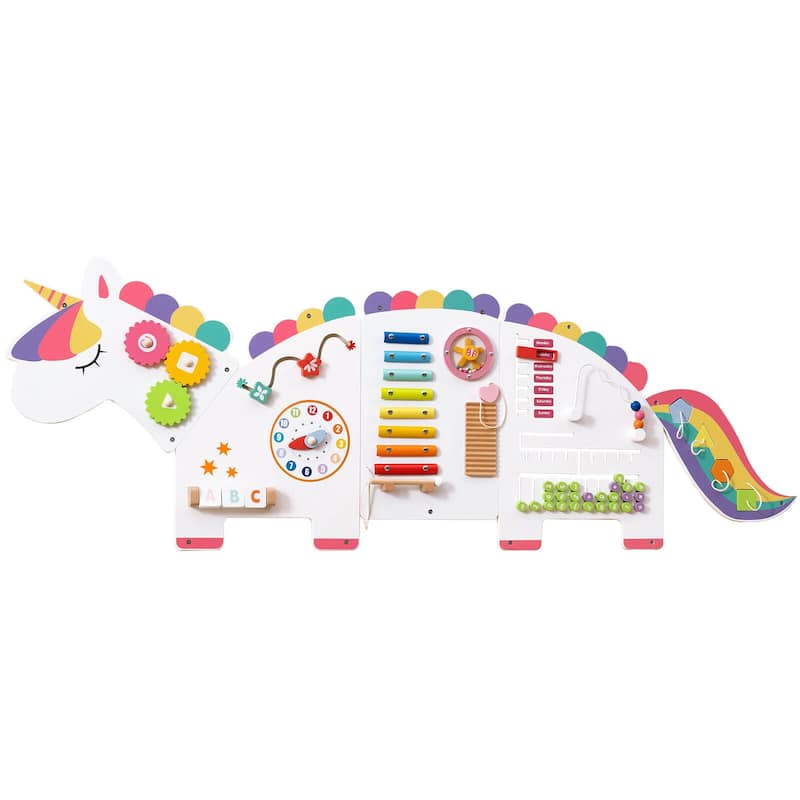 Costway 11-in-1 Unicorn Activity Wall Busy Board Panels for Education - See Details