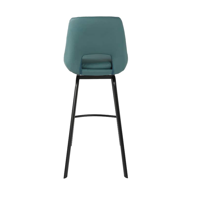 Carise Metal and Faux Leather Bar or Counter Swivel Stool