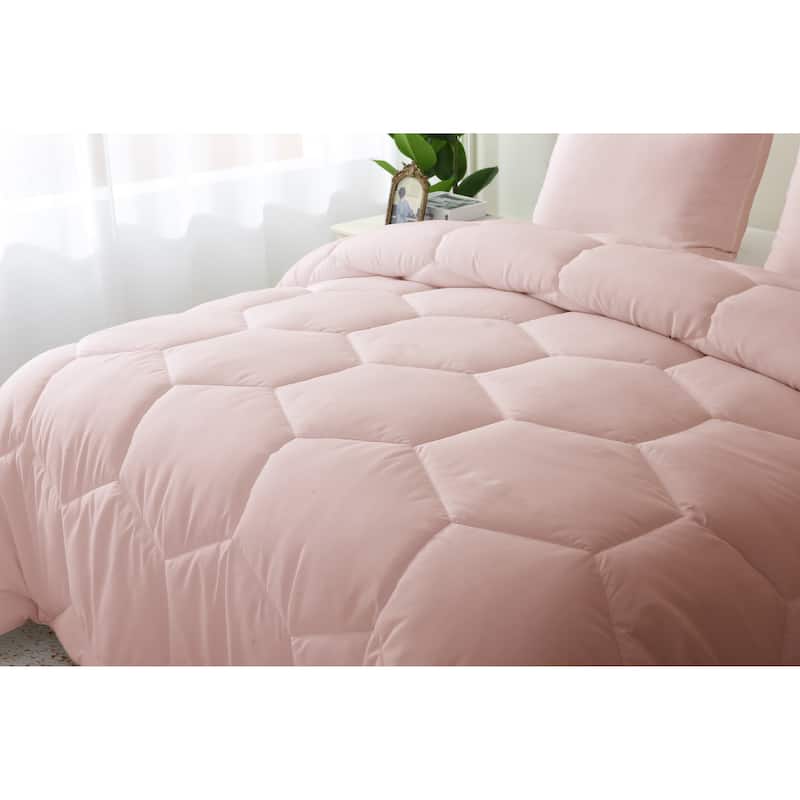 Better Style Home Oversized Microfiber Honeycomb Comforter Sets