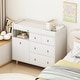 preview thumbnail 4 of 10, Wood Nursery Baby Dresser,White Bedroom Dresser with 5 Drawers,38"H