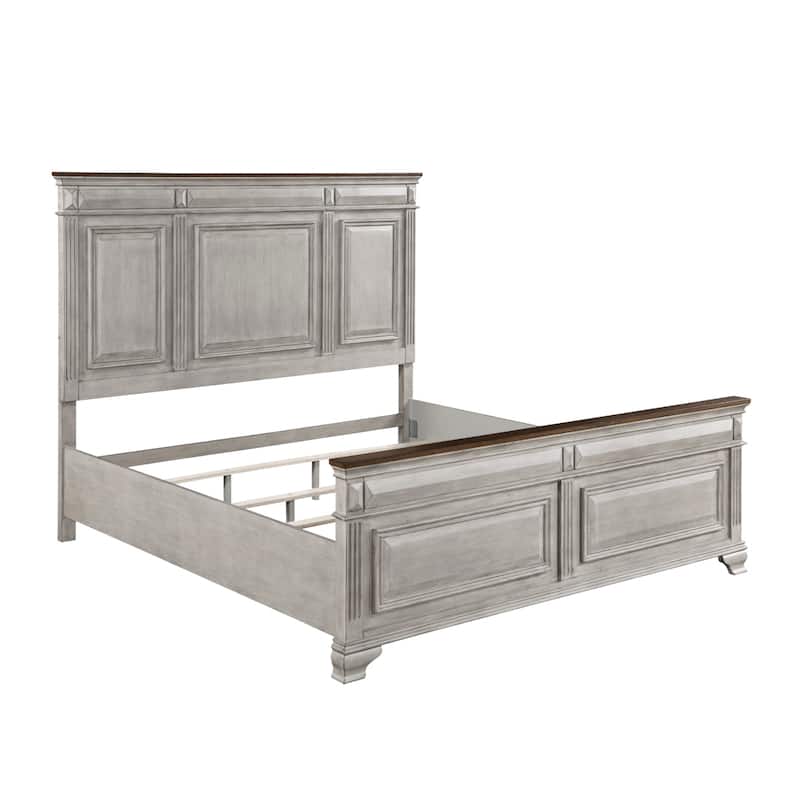 Veda Gray Brown Panel Bed
