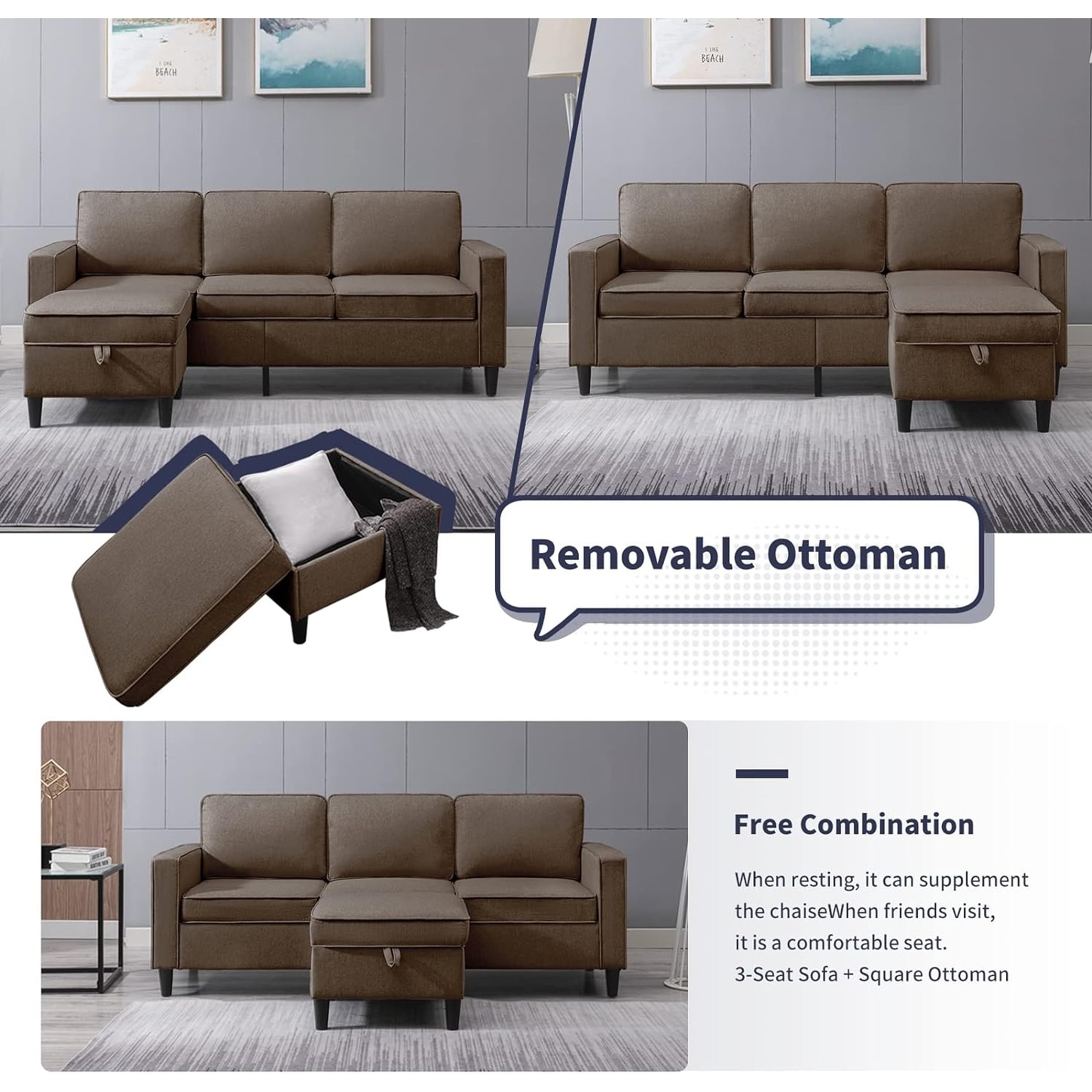 L shape sale sofa 3 seater