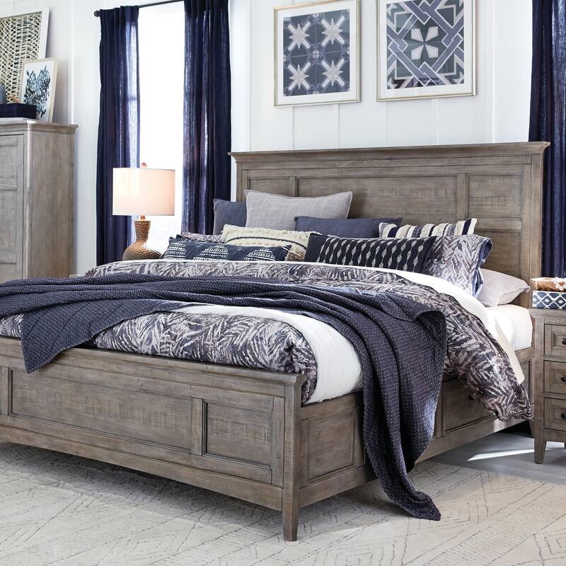 Magnussen Home Paxton Place Dovetail Grey Panel Storage Bed - Queen