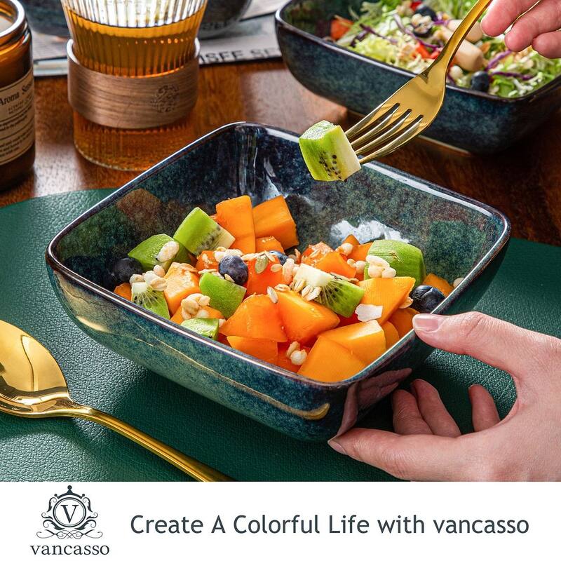 vancasso Stern Series Reactive Glaze Stoneware Plates Set