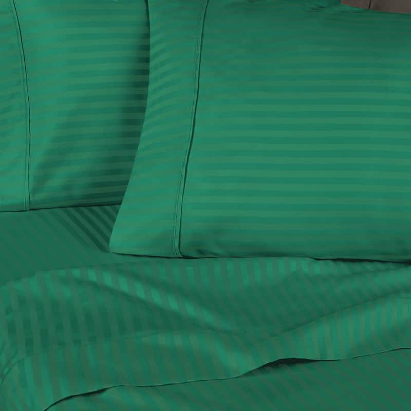 Superior Egyptian Cotton 300 Thread Count Stripe Deep Pocket Bed Sheet Set