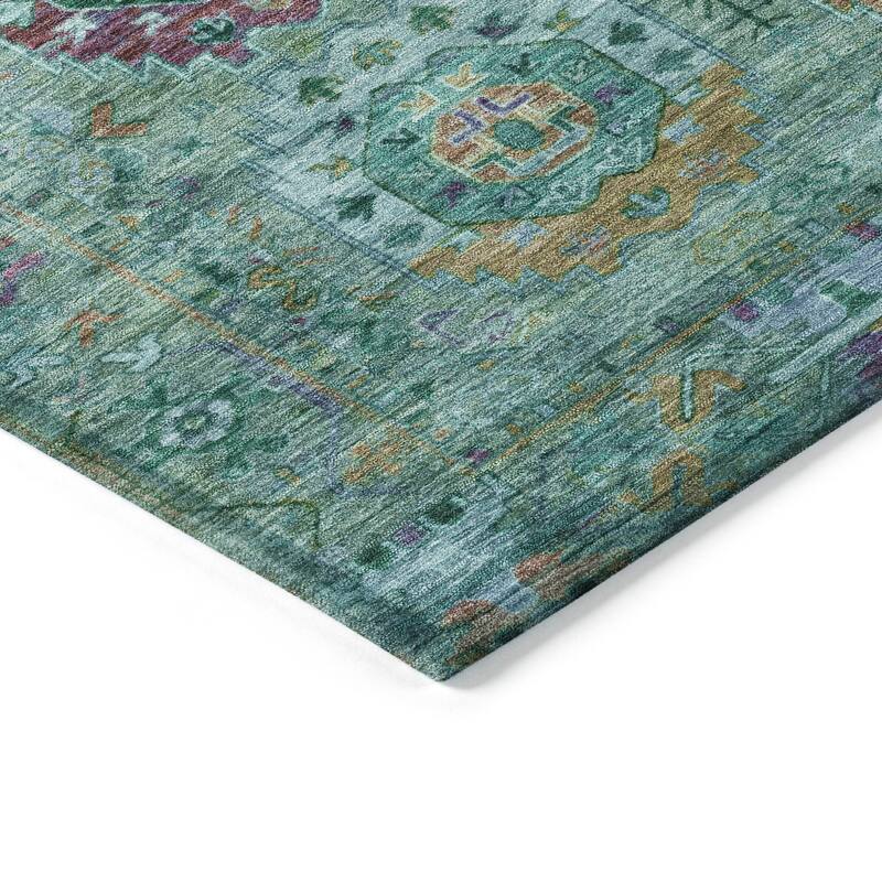 Machine Washable Indoor/ Outdoor Boho Vintage Chantille Rug