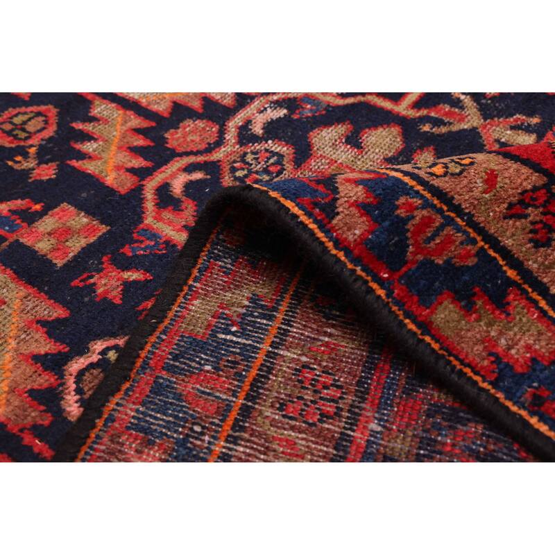 ECARPETGALLERY Hand-knotted Antalya Vintage Dark Navy Wool Rug - 4'0 x 6'5