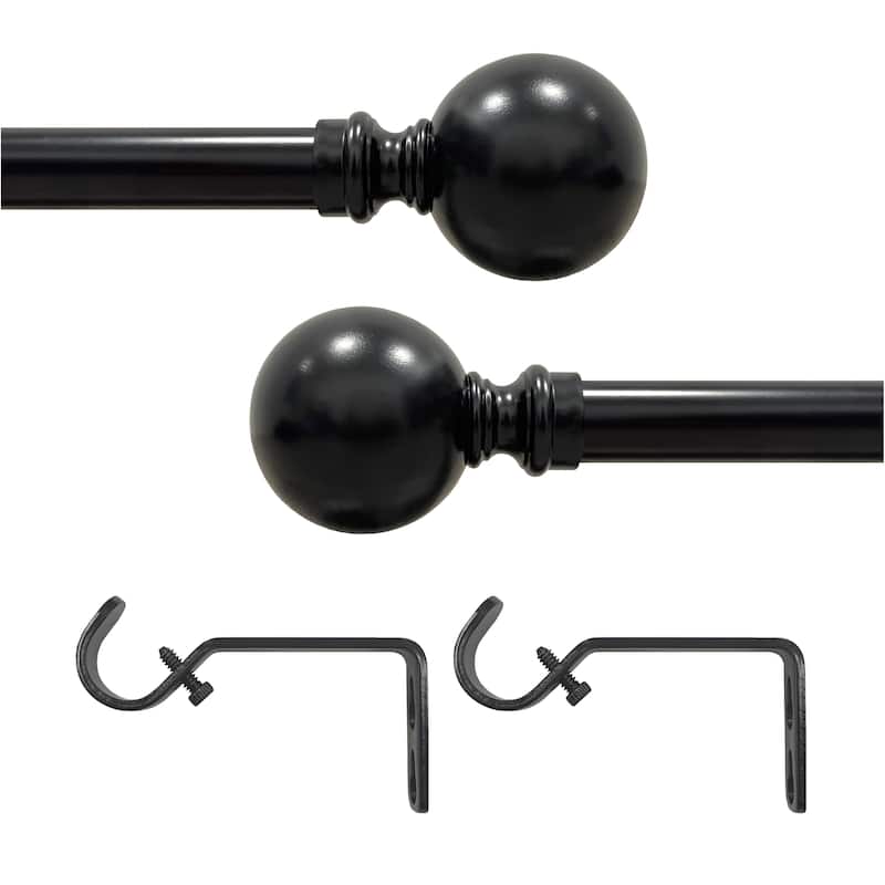 Buono II Morgan Black Decorative Rod & Finial 28-120