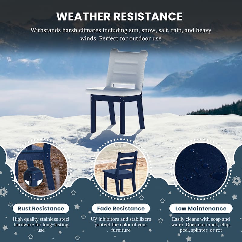 Polytrends Garden Party Kids Outdoor Dining Chair (Set of 2)