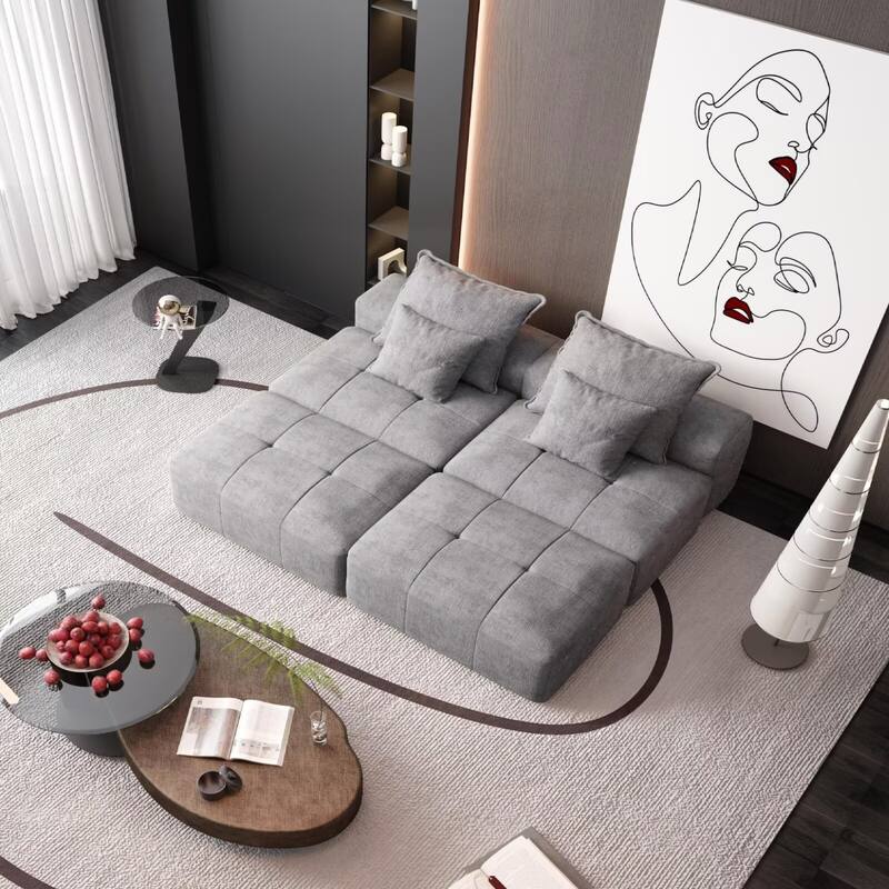 Oversized Modular Sectional Sofa,Sparkling Chenille Fabric,DIY Sofa
