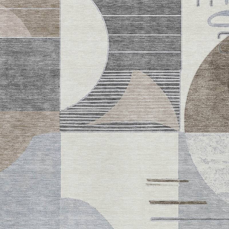 HomeRoots Geometric Modern Rectangle Outdoor Rug