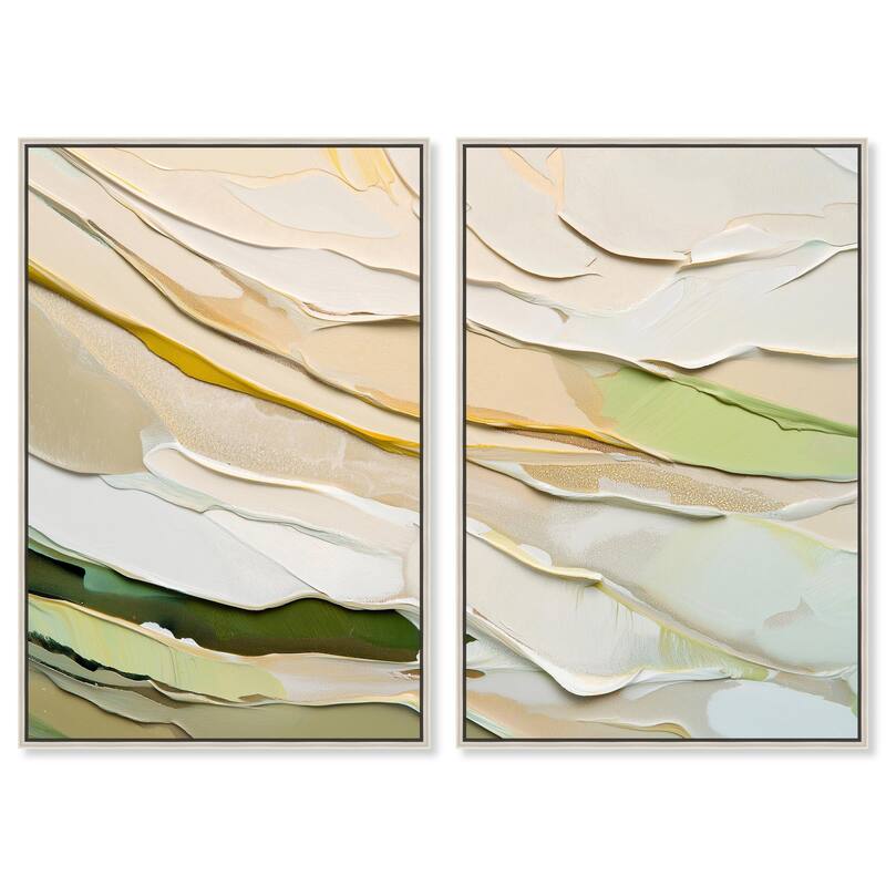 Mossy Glen Canvas Set of 2 by Art Remedy - 24" x 36" - Silver