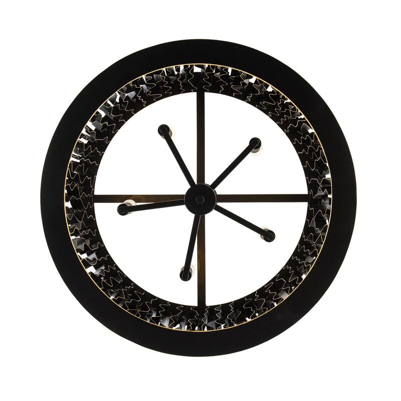 Varaluz Estela 5-Light Pendant - Matte Black/French Gold