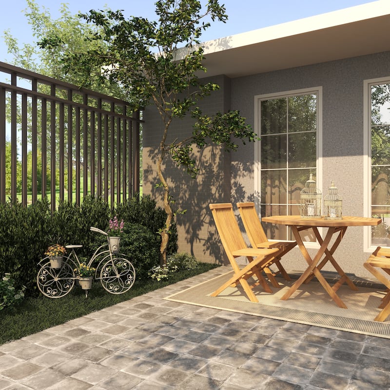 Gray Metal Distressed Indoor Outdoor Scroll 3 Tier Bike Indoor Outdoor Plantstand with Fleur De Lis Wheels