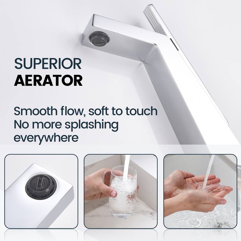 8"H Solid Brass Creative Single-Handle Bathroom Faucet