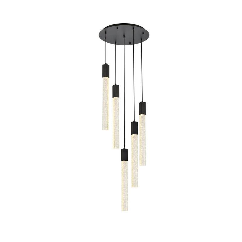 Elegant Lighting 2067D20 Weston 5 Light 20" Wide LED Crystal Multi