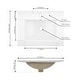 preview thumbnail 8 of 120, JONATHAN Y Aubert 3-Hole Rectangular Ceramic Single Sink Basin Vanity Top