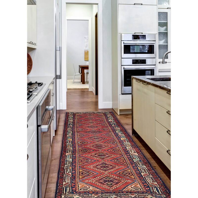 ECARPETGALLERY Hand-knotted Konya Anatolian Red Wool Rug - 2'10 x 9'7