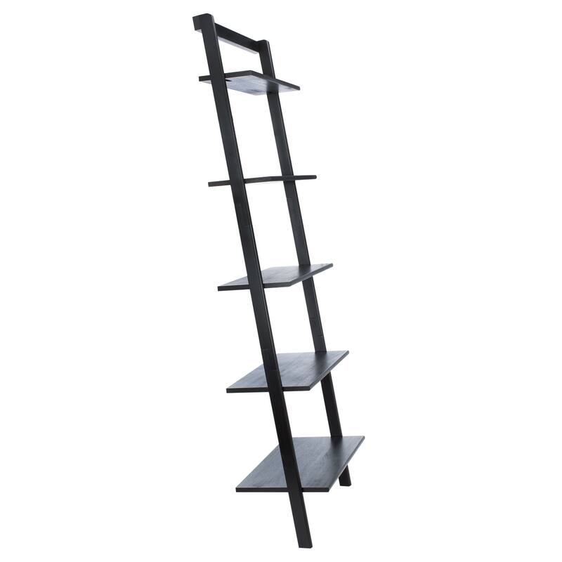 SAFAVIEH Vukica 5-Tier Leaning Etagere Bookcase - 27.6" W x 14" L x 76" H - 28Wx14Dx76H