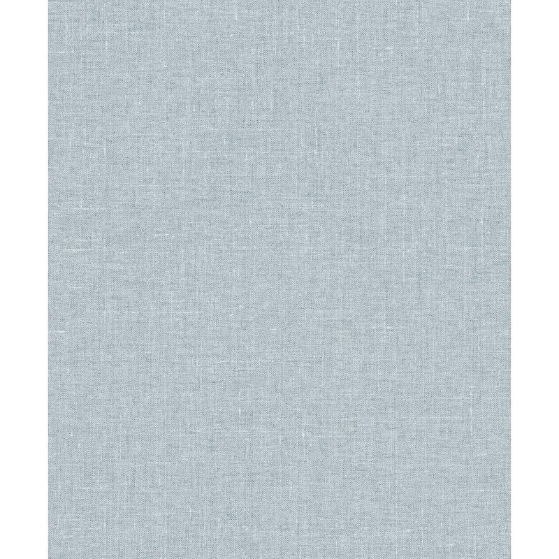 Seabrook Designs Abington Faux Linen Nonwoven Unpasted Wallpaper - 20.9 in. W x 33 ft. L - Denim Wash