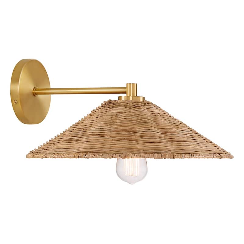 Trade Winds Wicker 1-Light Wall Sconce