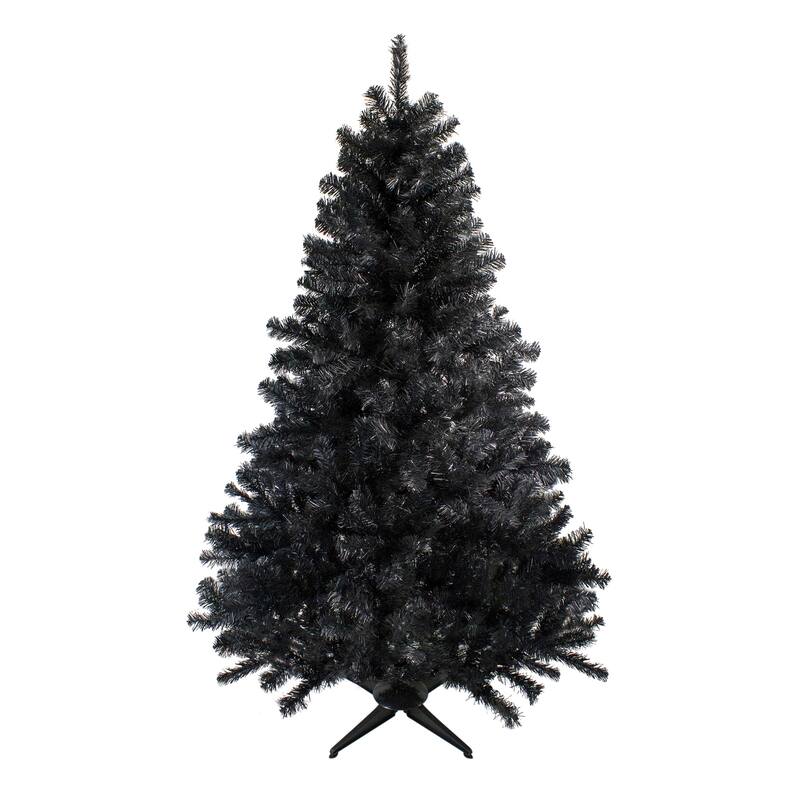 Full Colorado Spruce Artificial Halloween Tree - 6' - Black - Unlit - 6 Foot