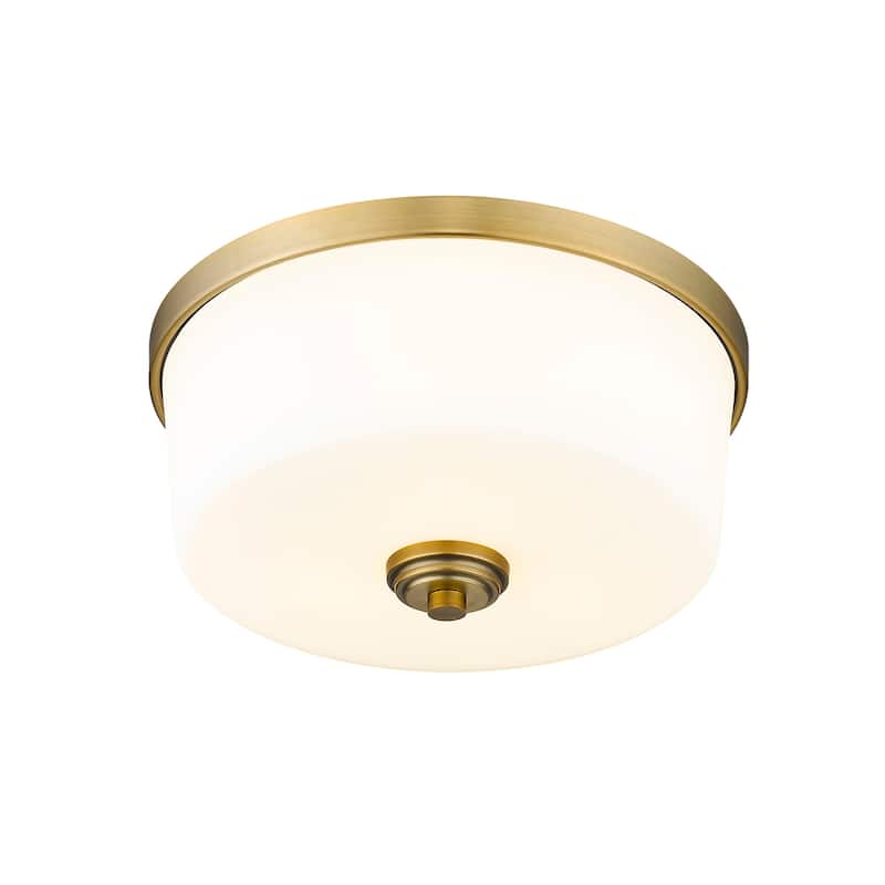 Bellevue Paula 3 Light 14" Wide Flush Mount Drum Ceiling Fixture