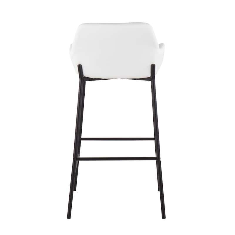Carbon Loft Galotti Black Fixed-Height Upholstered Bar Stool - Set of 2