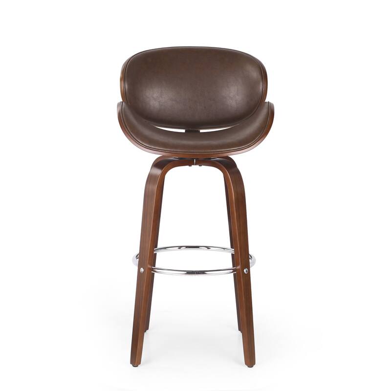 Mid-Century Modern Bar Stool，Bentwood Swivel Bar Stool