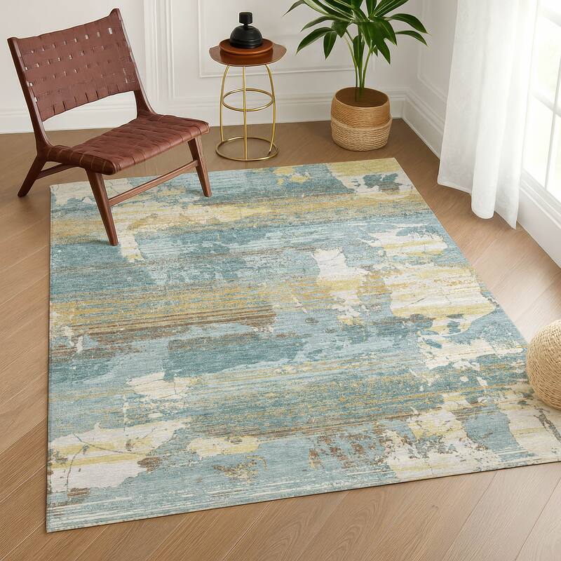 Machine Washable Indoor/ Outdoor Chic Veta Chantille Rug