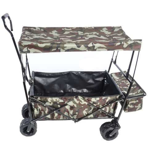 Portable Folding Wagon Garden Shopping Beach Cart