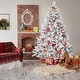 preview thumbnail 55 of 53, 6ft or 7ft Artificial Snow Flocked Christmas Tree with Metal Stable Stand Base for Indoor and Outdoor Holiday Decoration
