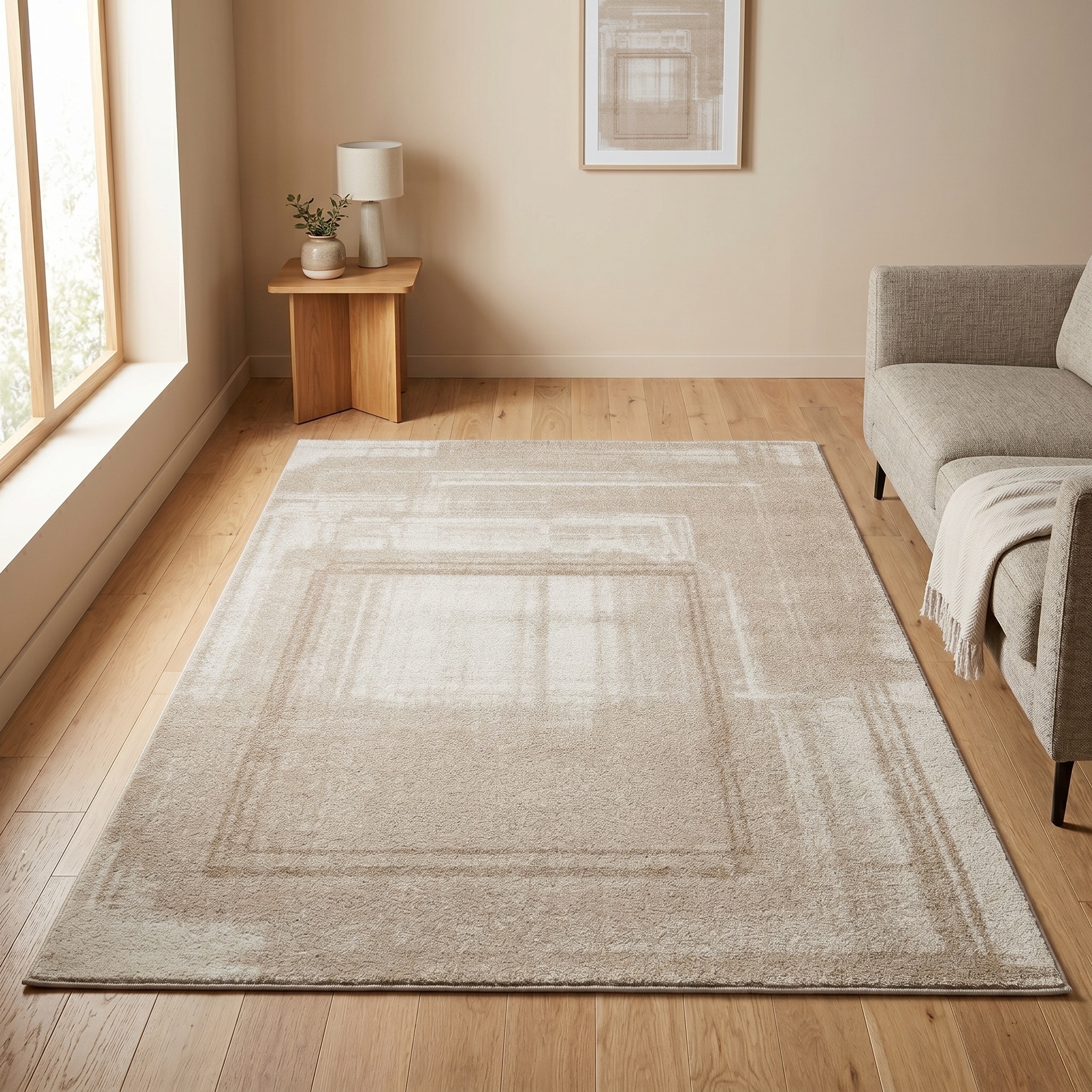 MDA Rugs Royal Collection Modern Abstract Geometric Grid Area Rug