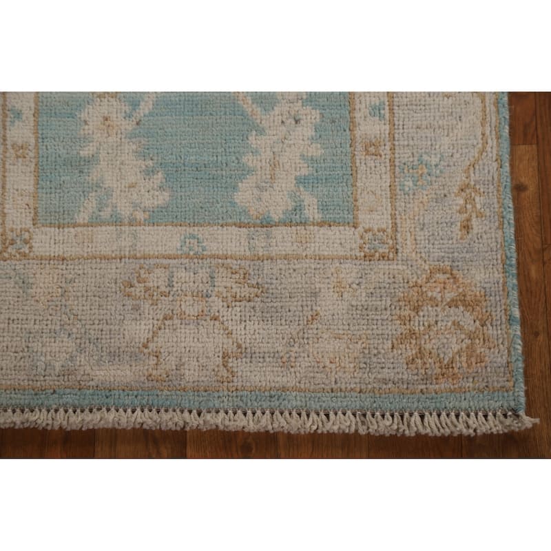 Vegetable Dye Oushak Turkish Rug Hand-knotted Oriental Wool Carpet - 1'11" x 4'1"