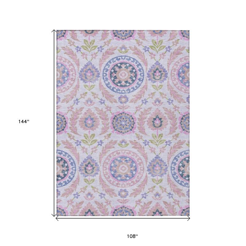 HomeRoots Floral Transitional Rectangle Outdoor Rug