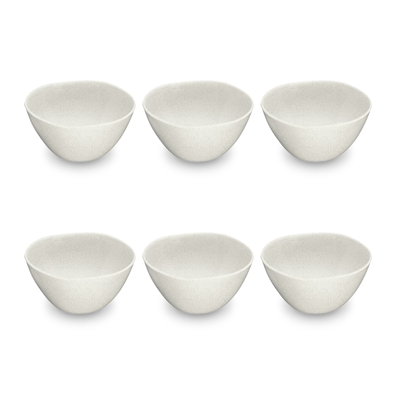Abode Homewares by TarHong Organic Wheat PP Bowl, 5.9"/ 19 oz.Set of 6 - Beige