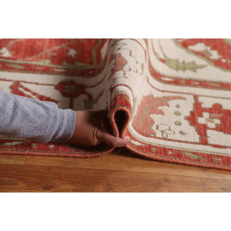 Red Heriz Serapi Turkish Oriental Area Rug Hand-knotted Wool Carpet - 9'9" x 13'0"