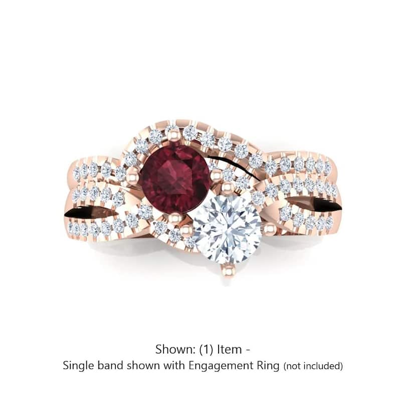 Auriya 14k Gold 2-Stone Ruby and Diamond Engagement Ring 1/2ct TGW 3/4ct TDW (G-H, SI1-SI2)