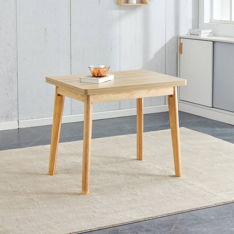 47.2 inch Foldable Table with Rubber Wood Legs