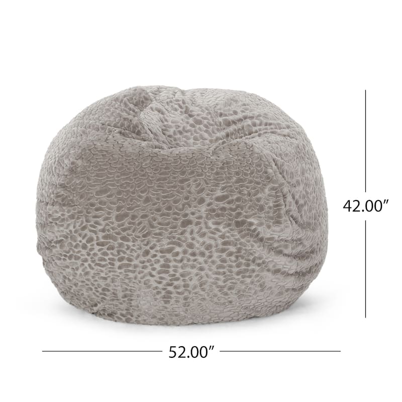 Schley Modern Glam 5 Foot Short Faux Fur Bean Bag by Christopher Knight Home