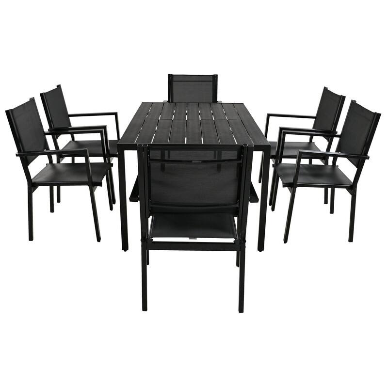 Steel Outdoor Table and Chair Set, Suitable for Patio, Balcony, Backyard