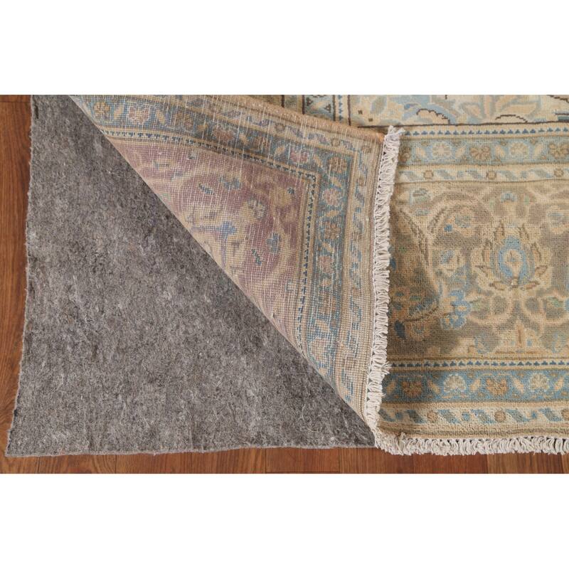 Mashad Persian Vintage Area Rug Hand-Knotted Wool Carpet - 6'6"x 9'10"