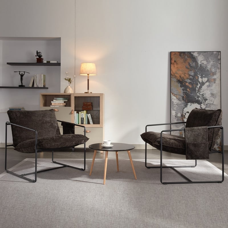 2 PCS Hanging Accent Chair,Lazy Sofa Chair wArm Pocket