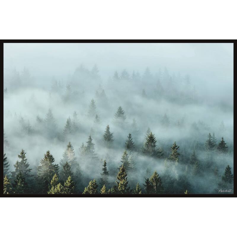 Misty Morning Glaze Floater Framed Print on Canvas