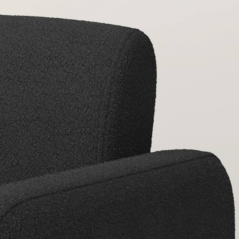 Modern 30.51" Upholstered Accent Chair with Open Back and Rubber Wood Frame for Living Room