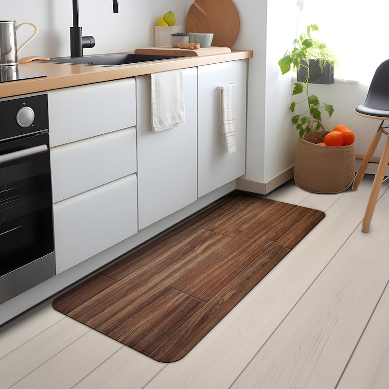 nonslip wear-resistant kitchen wonderful matGreatWood texture pattern